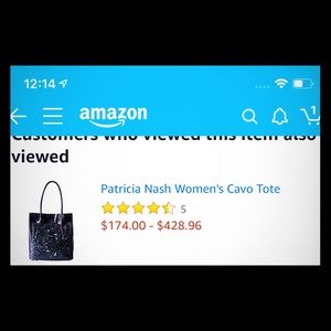 Brand New Patricia Nash Black Hand Bag